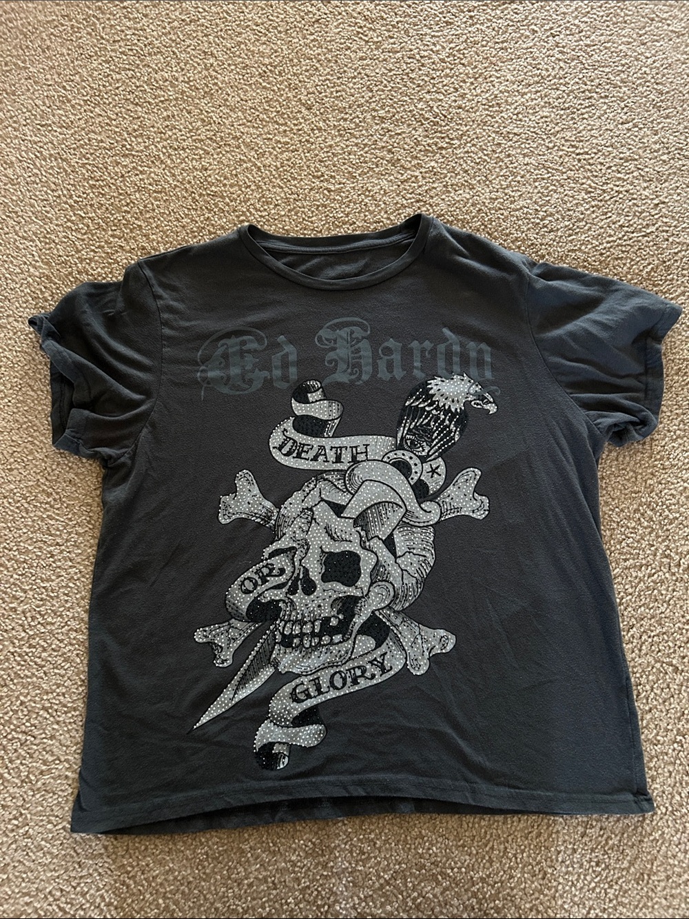 Ed Hardy Black Short-Sleeve Skull & Dagger Graphic Tee
